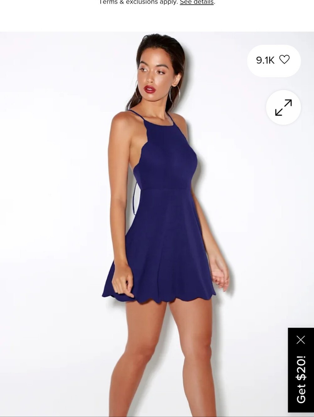 LULUS Play On Curves Royal Blue Backless Dress - Size Small